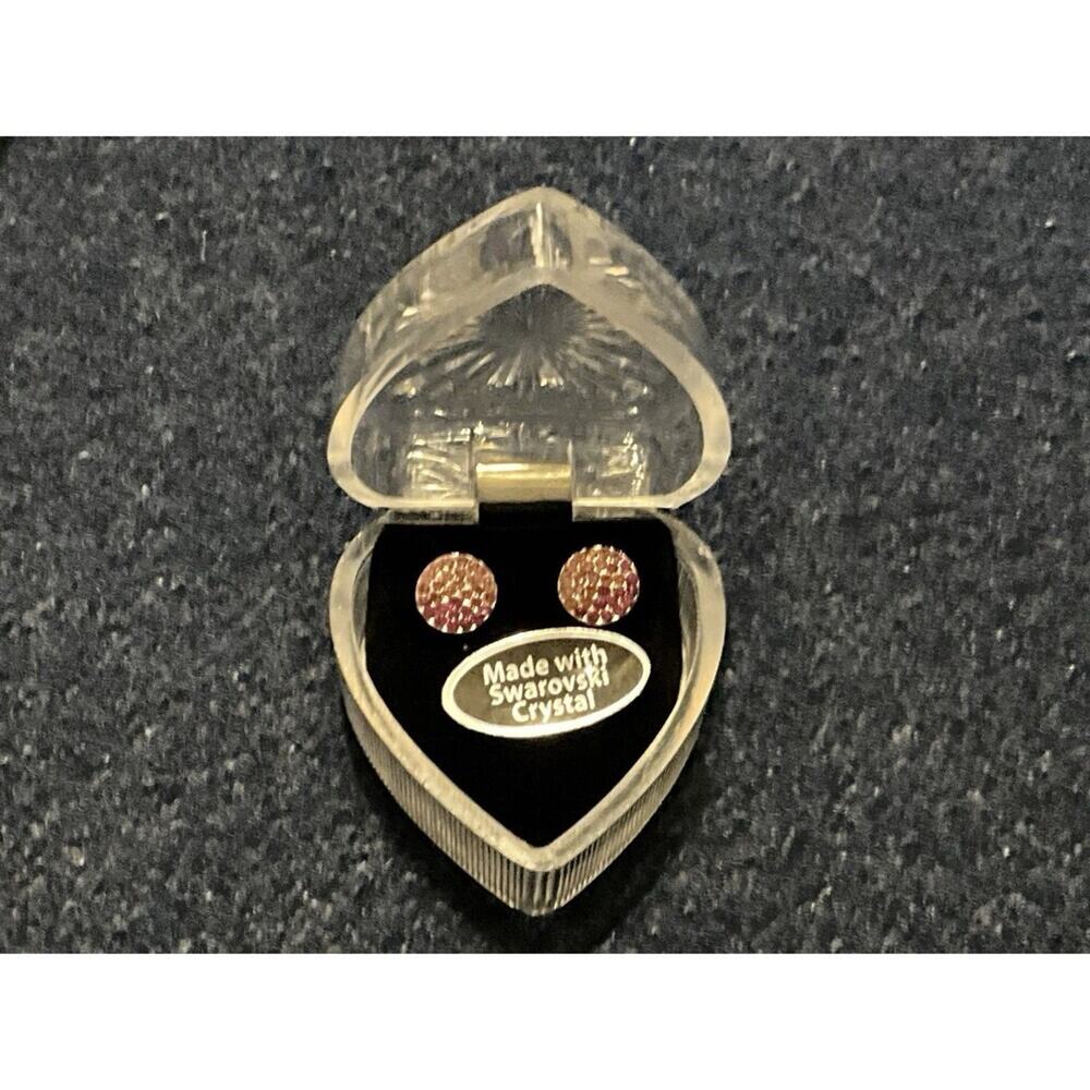Swarovski Pink Crystal Stud Earrings